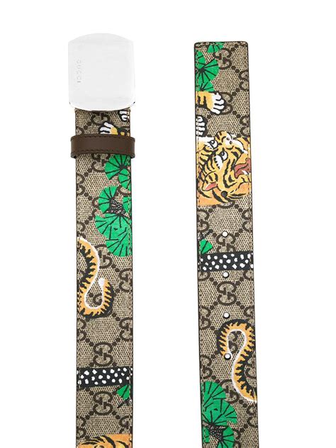 gucci supreme bengal tiger belt|Gucci leather belt.